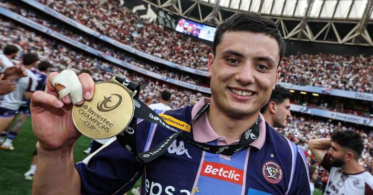 Après plusieurs semaines de discussions autour du salary cap, Louis Bielle-Biarrey et l’UBB seraient tombés d’accord pour poursuivre ensemble jusqu’en 2029. Credit ©INPHO/Dan Sheridan