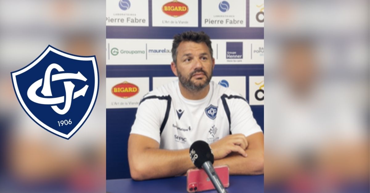 Fabrice Estebanez évoque la première rencontre de Castres en Top 14 face à Vannes. ©Nathan Heuillet