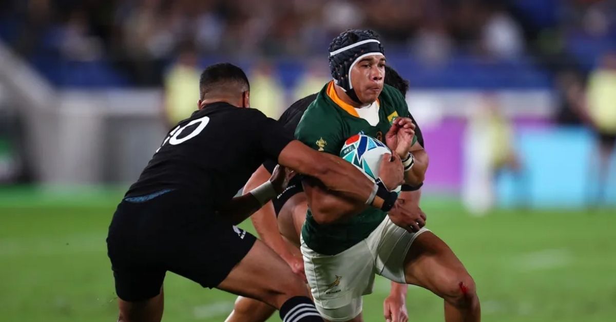 Fracture de la mâchoire et forfait pour Baltimore : Cheslin Kolbe laisse les Springboks sans leur couteau suisse au pire moment de la série. Photo by Francois Nel - World Rugby