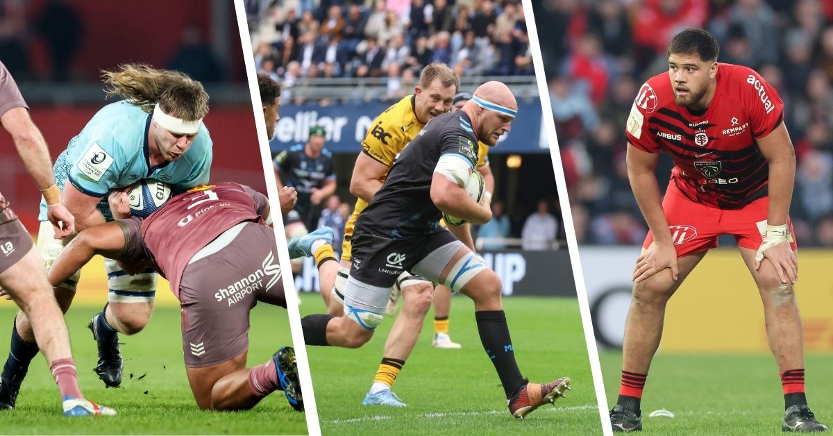 De Meafou à Yato, les colosses en fin de contrat l’été prochain sont nombreux en Top 14. Ils devraient grandement agiter le marché des transferts. - ©INPHO/Nick Elliott, ©INPHO/Manuel Blondeau et ©INPHO/James Crombie (EPCR)