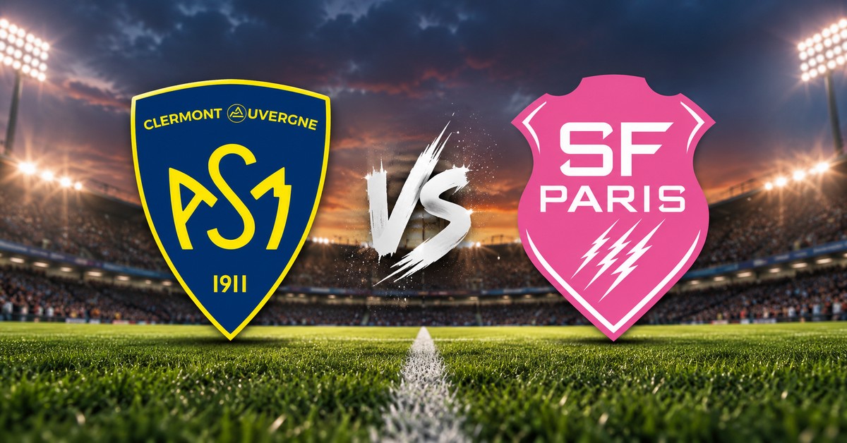 Après sa folle remontée à Lyon, Clermont accueille Paris samedi. À quelle heure et sur quelle chaîne suivre ce match de la 2e journée ? Crédit image : Open AI