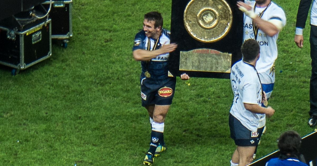 Romain Teulet lors de la victoire de Castres en finale de Top 14, saison 2012-2013. CC-BY-SA Yann Caradec (Wikimédia)