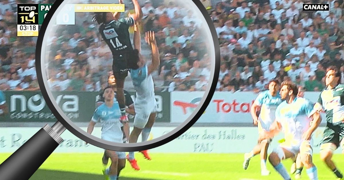 Le rouge de Yohan Orabé face à Pau continue de faire parler. Sacha Valleau défend le Bayonnais et pose une question centrale : où commence la faute ? Crédit image : Screenshot Canal +