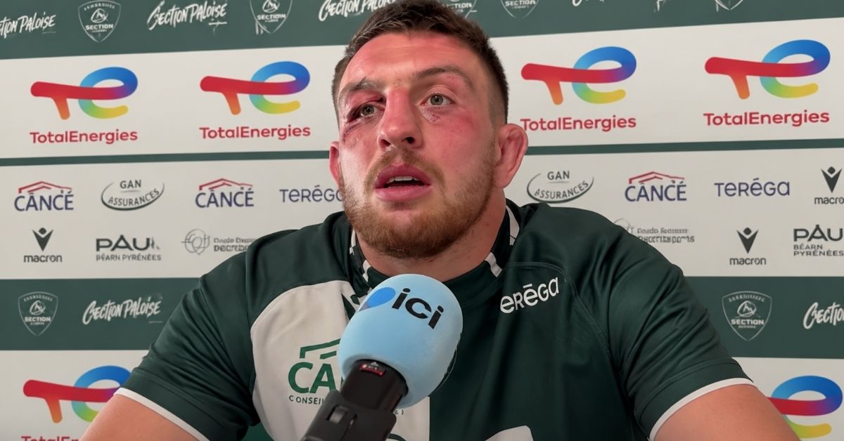 Baptiste Pesenti postule. Screenshot : @ici Béarn Bigorre et IA