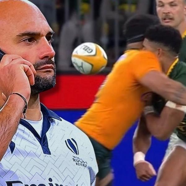 Après 70 minutes maîtrisées, l’Australie a failli tout perdre : quatre cartons, un arbitre au téléphone et un final fou avant de battre les Springboks
