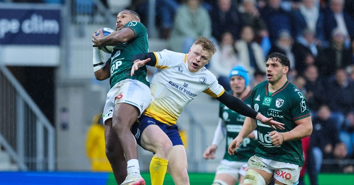 Les duels aériens inquiètent Cheikh Tiberghien. L’arrière bayonnais réclame une réflexion : comment permettre le combat pour le ballon et protéger les joueurs ? ©INPHO/Ryan Byrne