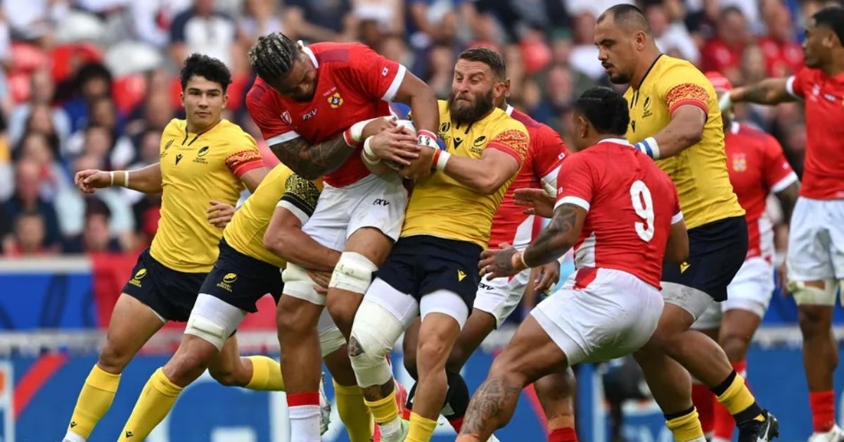 Les fédérations de Géorgie, du Portugal, de Roumanie et d'Espagne ont signé un mémorandum de coopération à Tbilissi, le 28 septembre. Photo David Ramos - World Rugby