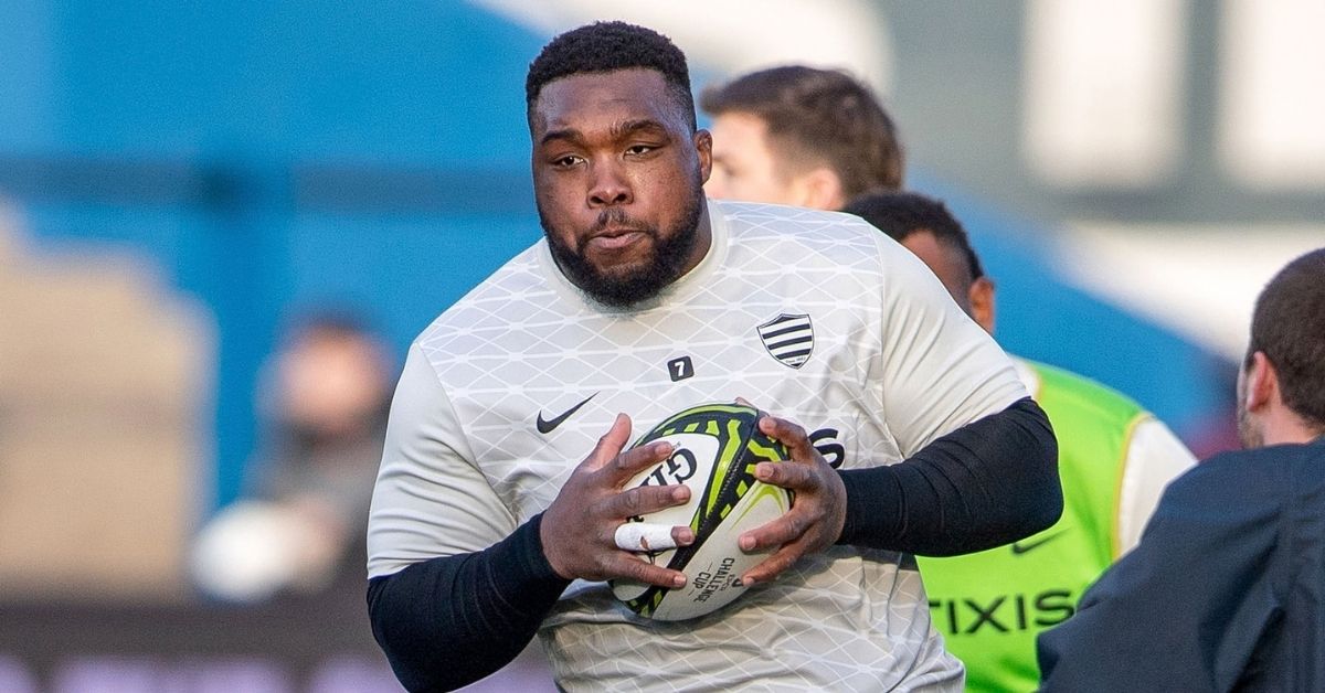 Demba Bamba, pilier droit du Racing 92, a réussi huit plaquages sur huit face à Perpignan en Top 14. Crédit : ©INPHO/Andrew Dowling (EPCR)