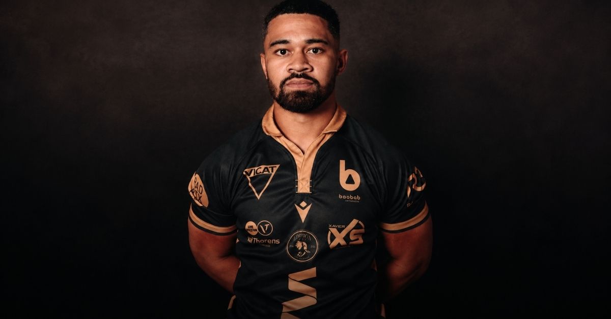 Formé chez les jeunes des Melbourne Rebels, Hinckley Vaovasa a fait un détour de neuf ans par la Roumanie avant de poser ses valises à Chambéry, en Nationale. Crédit : soc-rugby.com