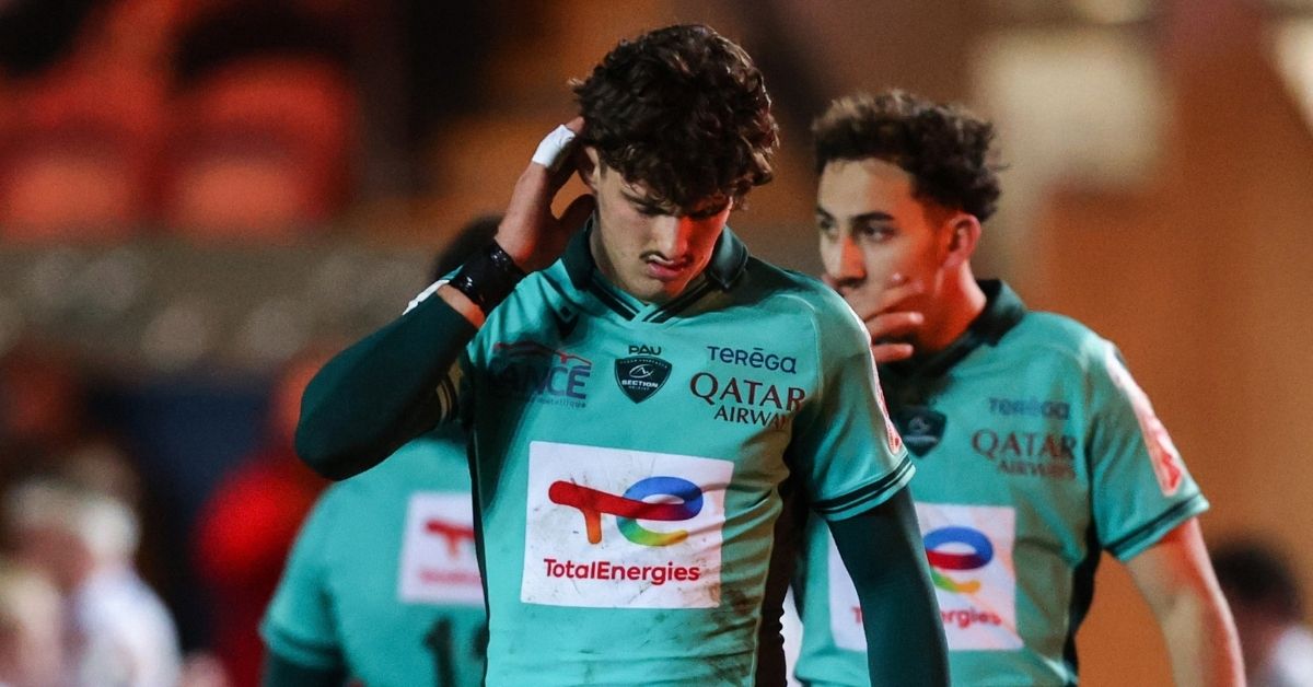 Révélé à Pau, Grégoire Arfeuil ne devrait pas continuer dans le Béarn, la saison prochaine, et son départ serait déjà acté. - ©INPHO/Tom O’Hanlon (EPCR)