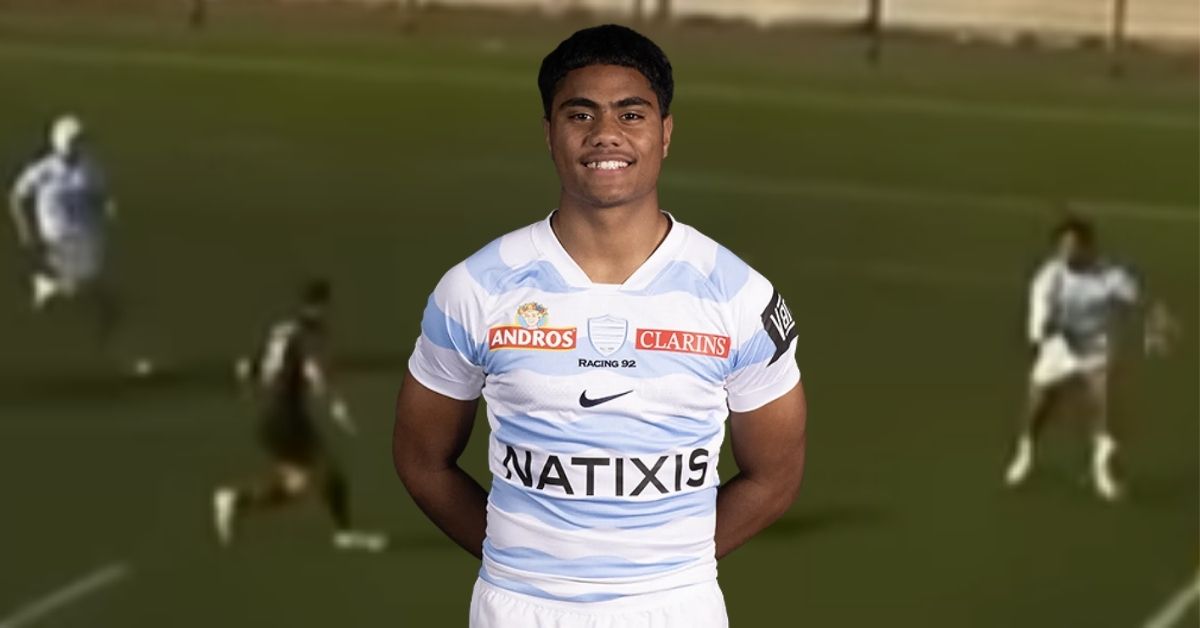Sione Tupou dans l’effectif inscrit du Racing 92 en Champions Cup, à 17 ans. ©LNR + KHAOS GLOBAL GROUP