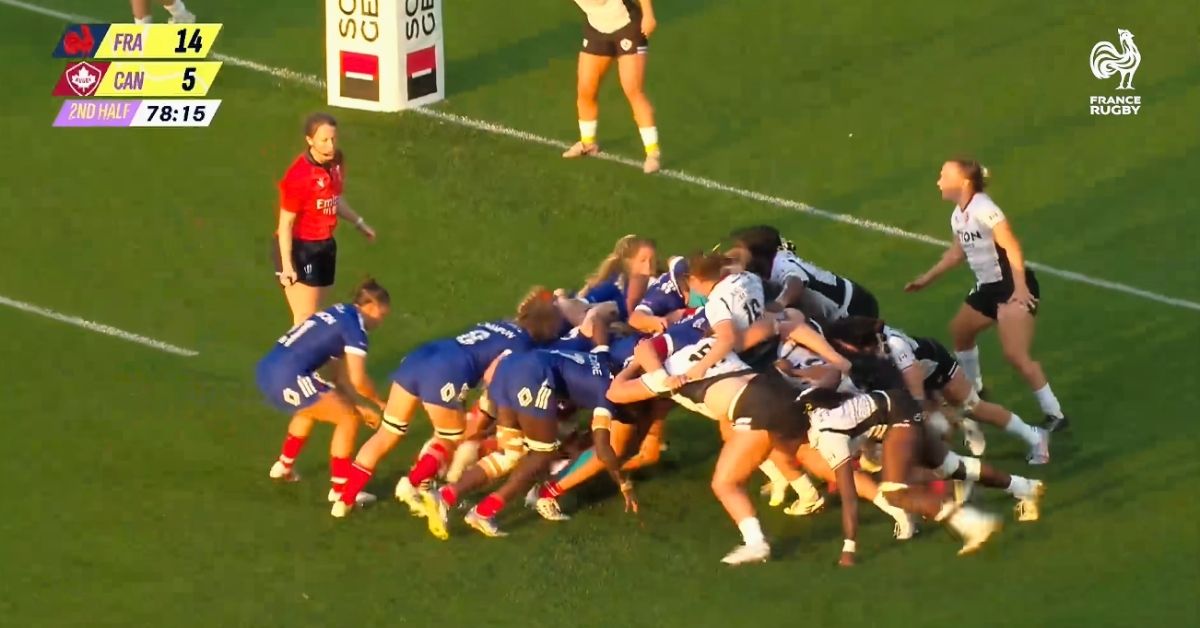 François Ratier, sélectionneur des Bleues, a aligné quatre nouvelles joueuses pour le premier match contre la Nouvelle-Zélande, à Hamilton. Crédit : Screenshot France Rugby