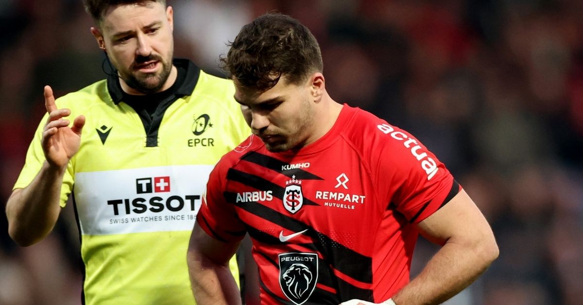 Avant d’aborder la Champions Cup 2026/2027 avec le Stade Toulousain, Antoine Dupont a alerté sur la densité du calendrier et les préparations parfois tronquées des rugbymen professionnels. - ©INPHO/James Crombie (EPCR)