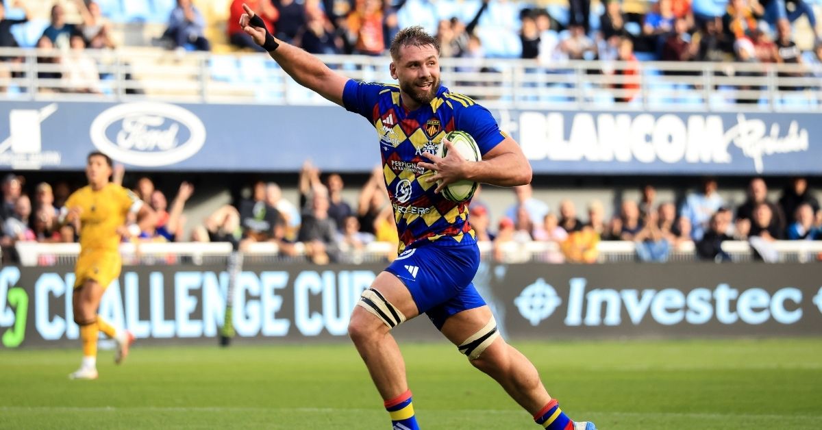 L’USAP, dont Mattéo Le Corvec est le capitaine, se rend à Ernest-Wallon pour défier le Stade Toulousain en Top 14. ©INPHO/Manuel Blondeau