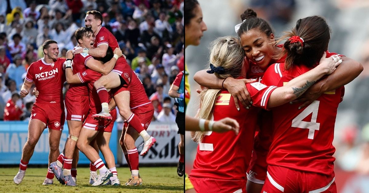 Les joueuses du Canada ont battu l'Angleterre vendredi 23 octobre, jour de l'annonce d'une aide fédérale supplémentaire à Rugby Canada. Crédit : © Atsushi Tomura-World Rugby & Mike Lee-World Rugby