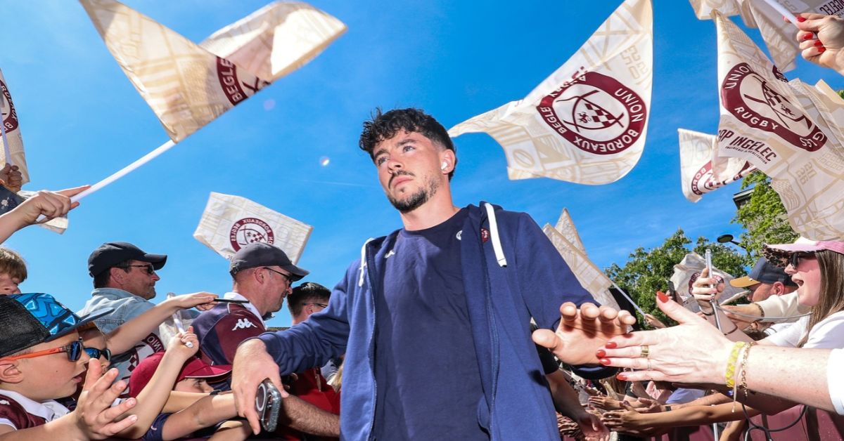 Hugo Reus, demi d'ouverture de l'UBB, a inscrit 20 points au pied lors du succès à La Rochelle (19-25), dimanche, en Top 14. Crédit : ©INPHO/Billy Stickland (EPCR)