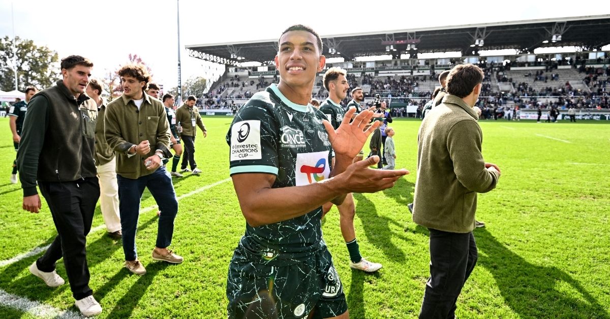 Damian Penaud pourra jouer en Top 14 ce week-end. Aaron Grandidier-Nkanang, lui, reste avec les Bleus. Un premier indice sur les intentions de Fabien Galthié. ©INPHO/Hugo Pfeiffer