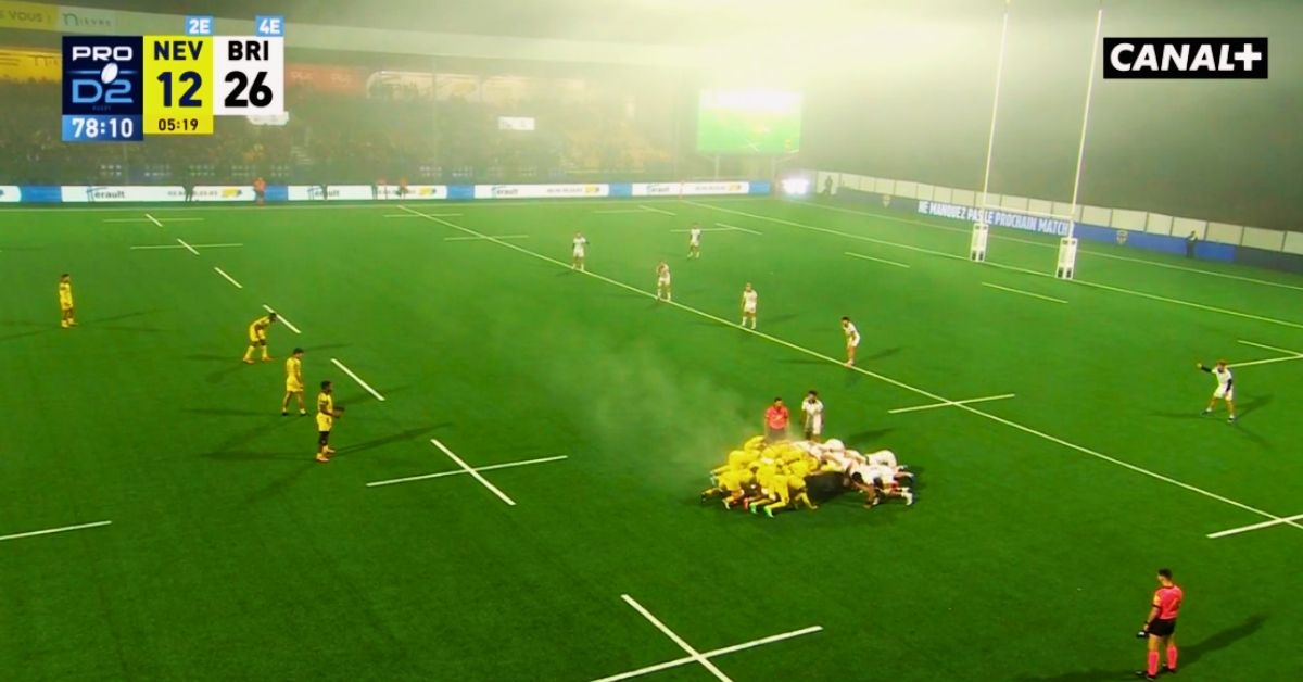 Le Pré-Fleuri n'effraie plus personne. Régis Dumange déplore cinq matchs consécutifs où Nevers a laissé le bonus offensif à ses visiteurs. Le président s'inquiète. Crédit image : Screenshot Canal+