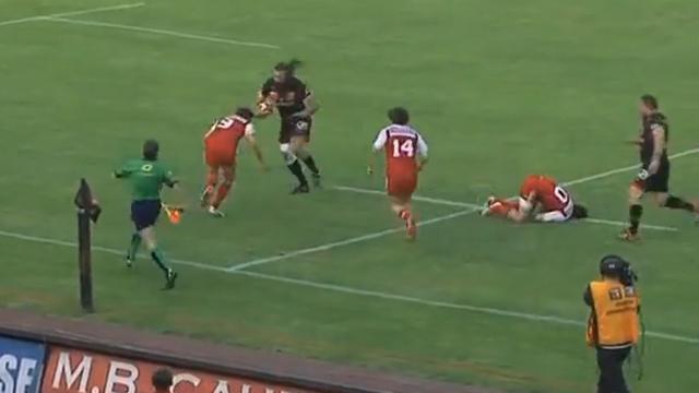 VIDEO. Pro D2. Dax - LOU. La charge impitoyable de Sébastien Chabal sur le jeune ouvreur de Dax pour l'essai