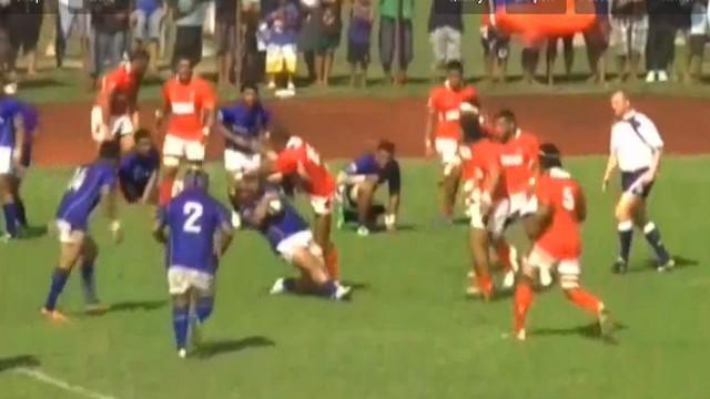 VIDEO. Samoa - Tonga. Halaifonua vs Taulafo : Quand un arrière met une cartouche à un pilier....