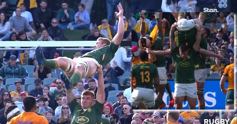 RUGBY. VIDEO. INCROYABLE ! 120 kilos à bout de bras, Marx évite le pire à Pieter-Steph du Toit