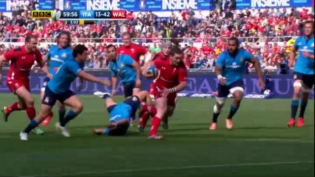 VIDEO. 6 nations. Le Pays de Galles atomise l'Italie avec un triplé de North et un essai de 100m