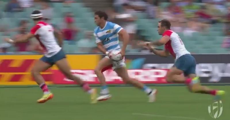 VIDEO. Sydney 7s - La superbe feinte de passe qui a enrhumé la France et tout le public