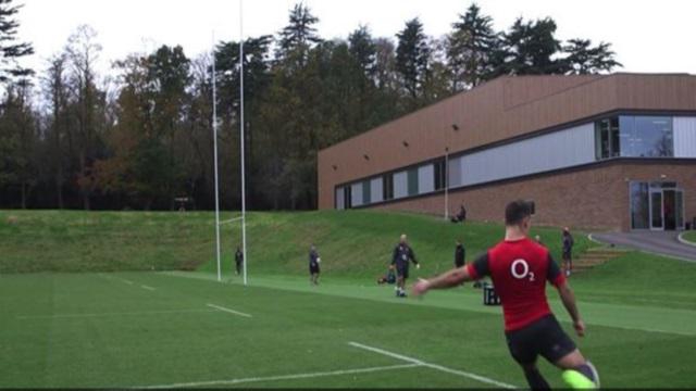 VIDEO. Angleterre - Danny Care défie Tom Wood : qui claque le drop de l'espace le plus impressionnant ?