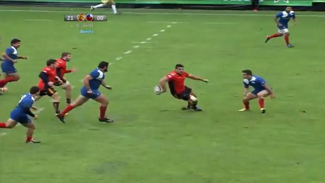 VIDEO. Le 2e ligne de Bagnères Anibal Bonan se prend pour Sonny Bill Williams face au Chili