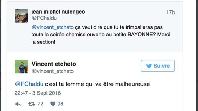 RÉSEAUX SOCIAUX. Aviron Bayonnais. Quand Vincent Etcheto règle ses comptes sur Twitter...