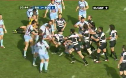 Bagarre entre Brive et Bourgoin (Caminati vs Basson)