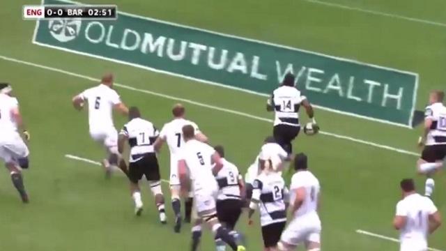 VIDEO. Barbarians : Timoci Nagusa régale et enrhume la défense de l'Angleterre avec... une course en travers