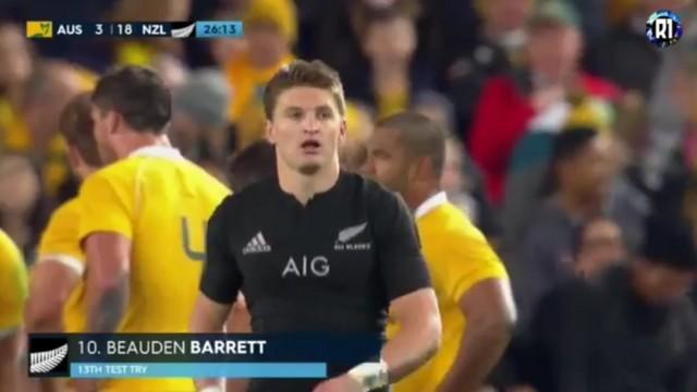  VIDÉO. Rugby Championship. Beauden Barrett dans tous les bons coups face aux Wallabies 