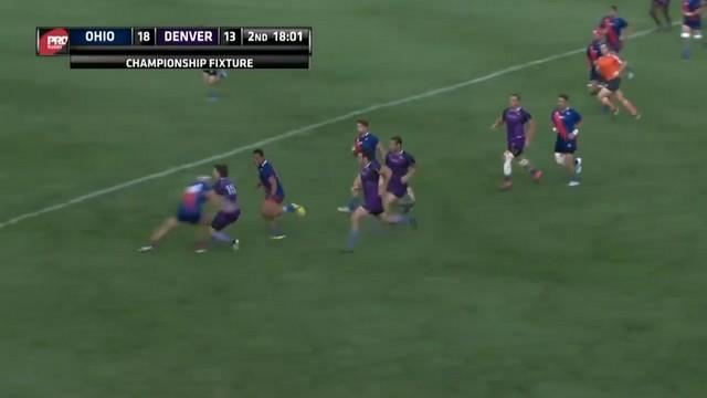 VIDEO. Pro Rugby USA. Denver file vers le titre malgré le très bel arrêt buffet de Spike Davis