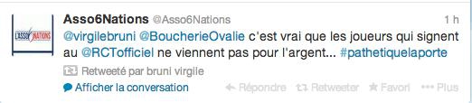 RCT : Virgile Bruni répond à Bernard Laporte, Twitter s'enflamme