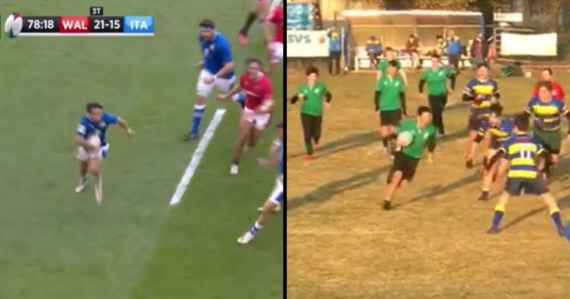 RUGBY. VIDÉO. Coïncidence folle, seulement une heure après, un U15 italien refaisait la ©Capuozzade