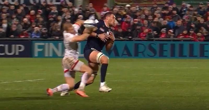 Champions Cup - Addison rattrapé par la patrouille après son plaquage dangereux sur Jedrasiak