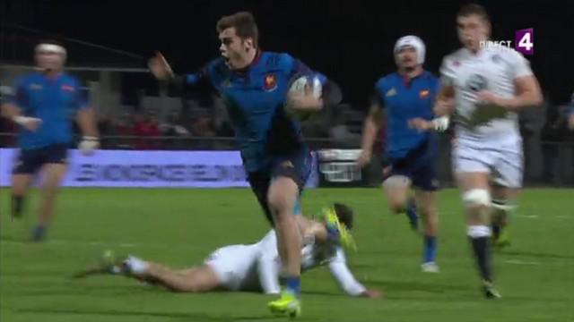 VIDEO. Damian Penaud trace son propre chemin en enchaînant les essais avec France U20