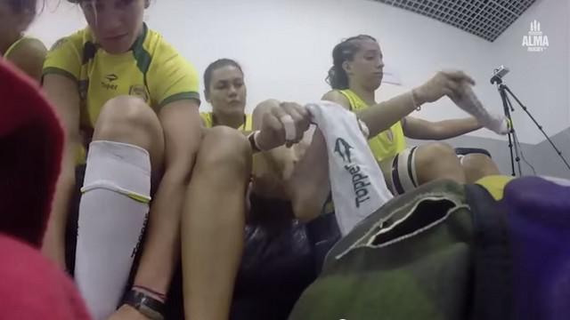 VIDEO. Dans l'intimité du vestiaire des Brésiliennes avant d'affronter les Françaises à Sao Paulo