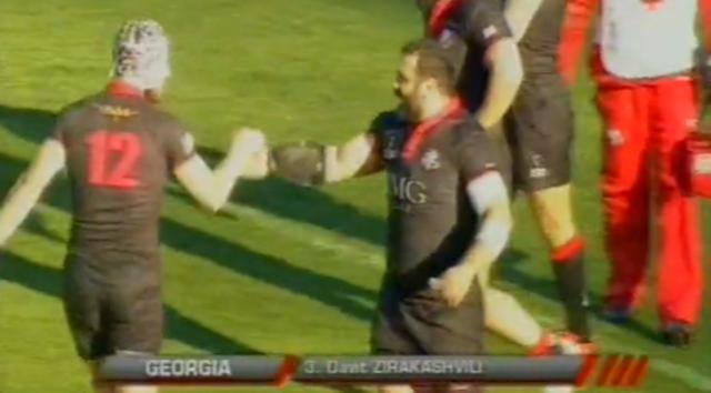 VIDÉO. Davit Zirakashvili marque un essai de trois quart et la Géorgie remporte le Tournoi des VI Nations B