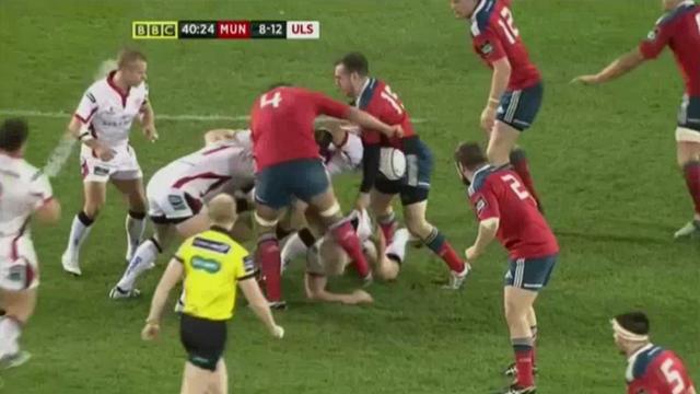 VIDEO. Pro 12. Donncha O'Callaghan cité pour un coup de pied à la tête de Stuart Olding