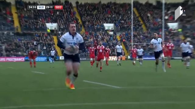 VIDEO. Ecosse : l'exploit personnel de Stuart Hogg pour le superbe essai face à la Géorgie