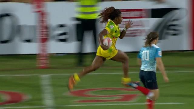 VIDEO. Ellia Green, la Carlin Isles du rugby à 7 féminin enrhume les défenses au Dubaï Sevens