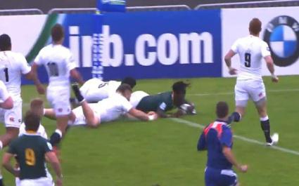 RESUME VIDEO. L'excellent match remporté par les Baby Boks face à l'Angleterre -20