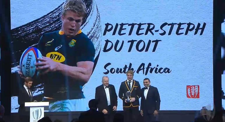 Et le Joueur de rugby à XV de l'Année est...Pieter-Steph du Toit