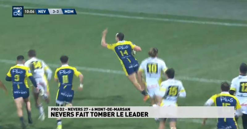 VIDEO. PRO D2. Lucas Blanc mystifie la défense de Mont-de-Marsan et Nevers fait tomber le leader