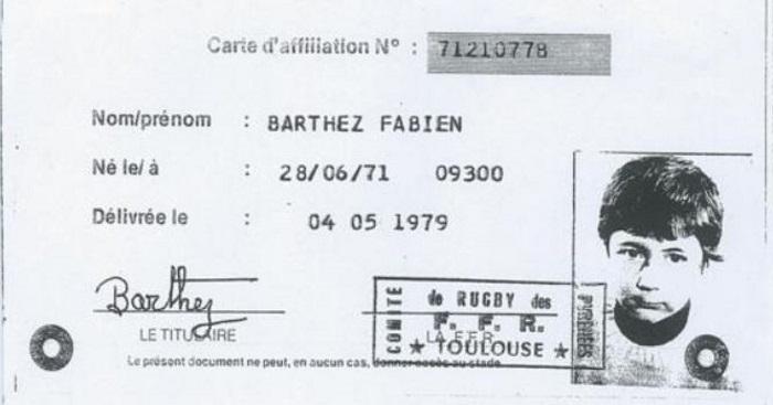 Rugby Amateur : on a retrouvé la licence de Fabien Barthez chez les Minimes de l'ES Laroquaise