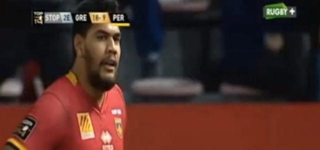 VIDÉO. FC Grenoble - USAP : Romain Taofifenua pète les plombs et distribue des droites à tout va