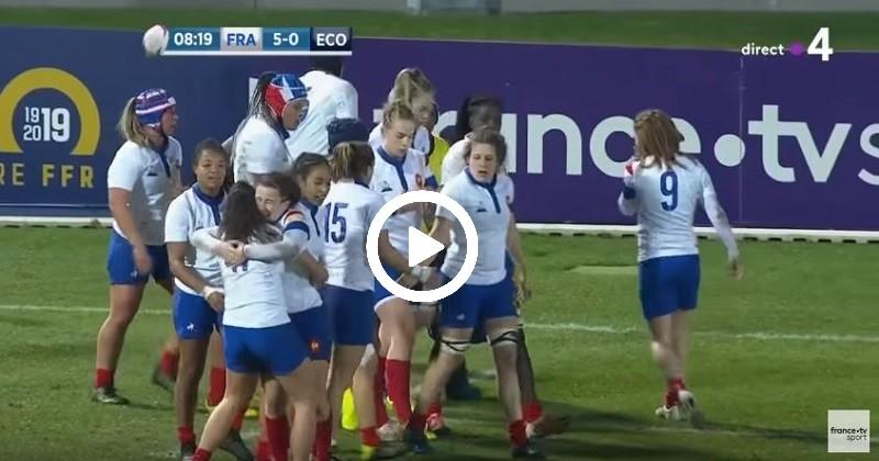 D'une passe au pied Coudert sert sur un plateau Vernier pour la victoire du XV de France féminin [VIDÉO]