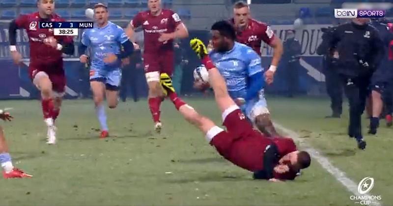 VIDEO. Filipo Nakosi (Castres) fait du petit bois avec les défenseurs du Munster